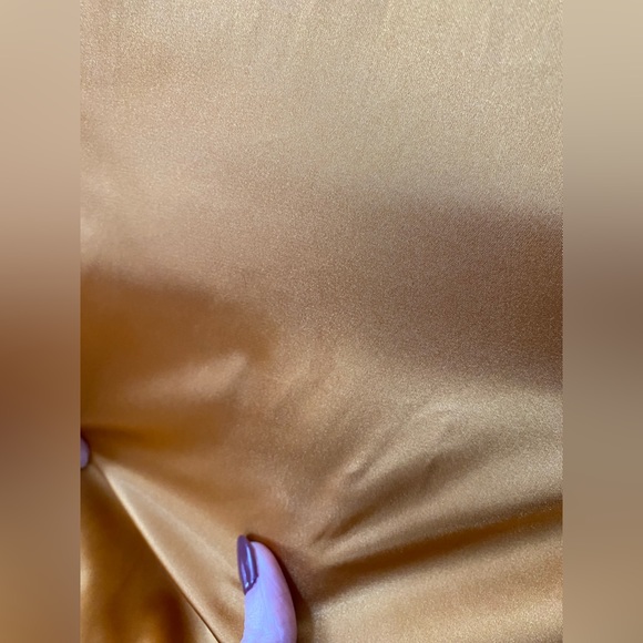 Galina Signature Cowl Neck Spaghetti Strap Dress in Marigold GS290035 - Picture 6 of 10